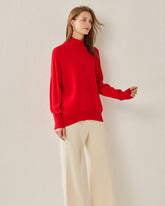 Pull en Cachemire Oversize Col Roulé Confortable